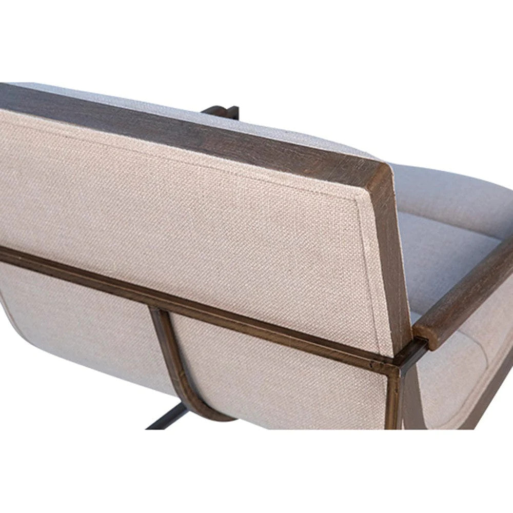 Kate Beige Fabric Upholstered Modern Chair