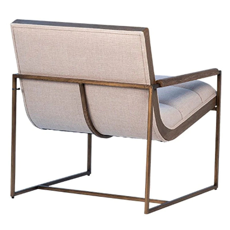 Kate Beige Fabric Upholstered Modern Chair