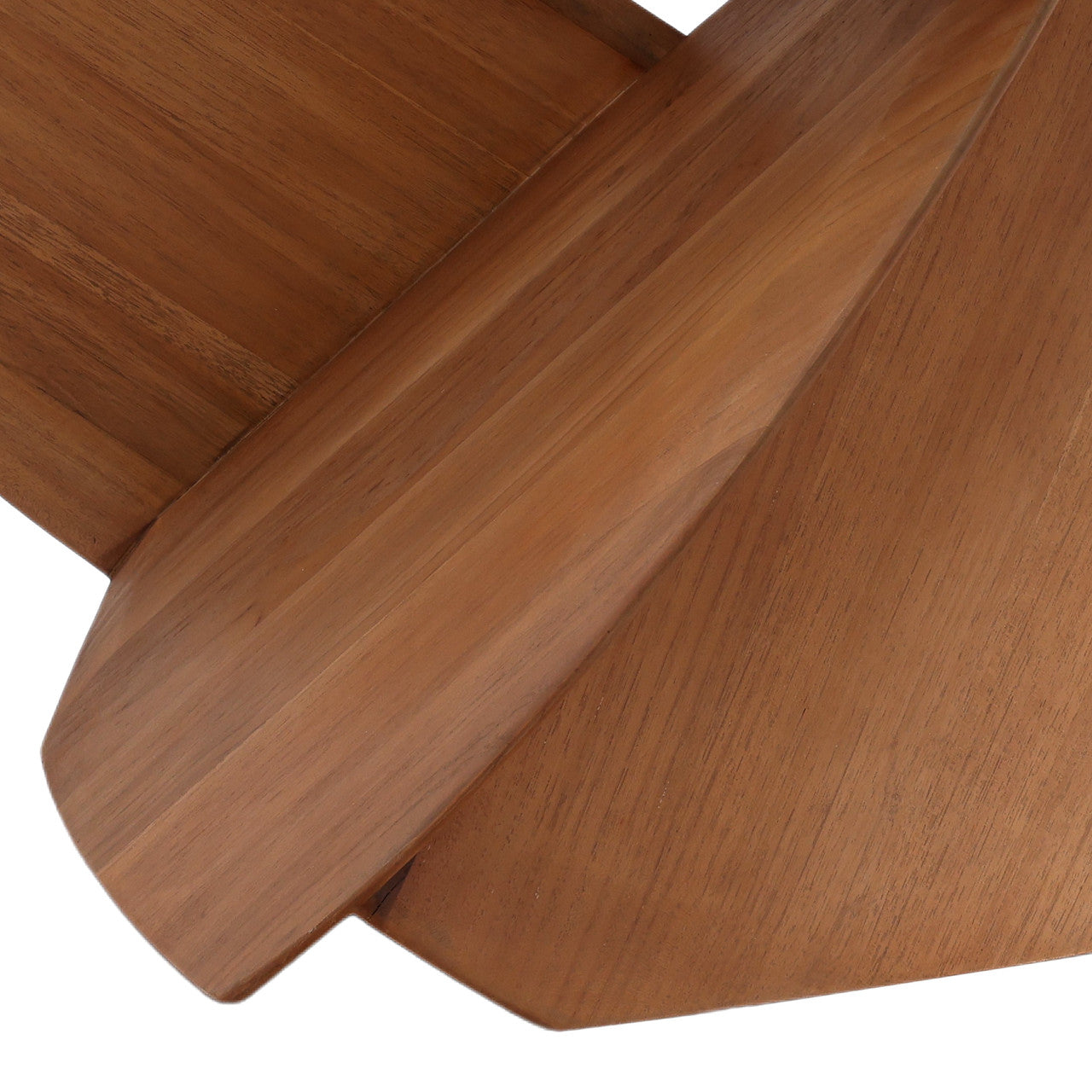 Artem 38" Teak Wood Glass Top Coffee Table