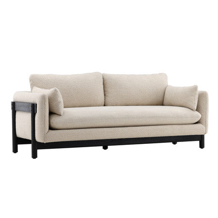 Lark 80" Mindi Wood Sofa In Beige Performance Fabric