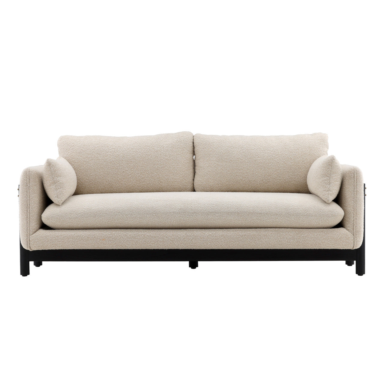 Lark 80" Mindi Wood Sofa In Beige Performance Fabric