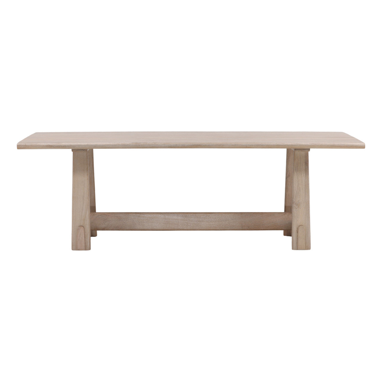 McCullum 92" Mango Wood Dining Table in Light Natual Finish