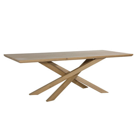 Leif Solid Natural Oak Wood Dining Table