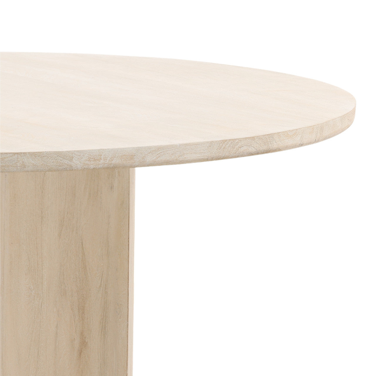 Sysla 54" Round Light Natural Mango Woood Dining Table