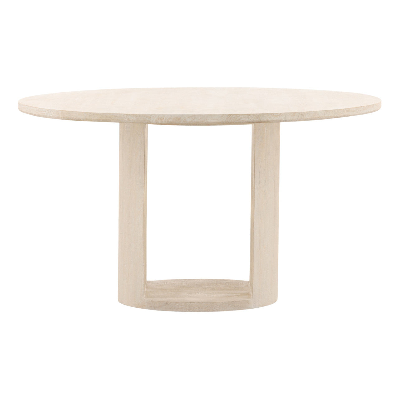 Sysla 54" Round Light Natural Mango Woood Dining Table