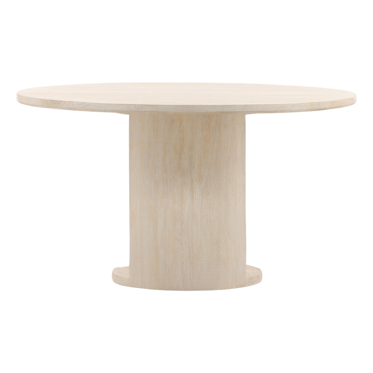 Sysla 54" Round Light Natural Mango Woood Dining Table