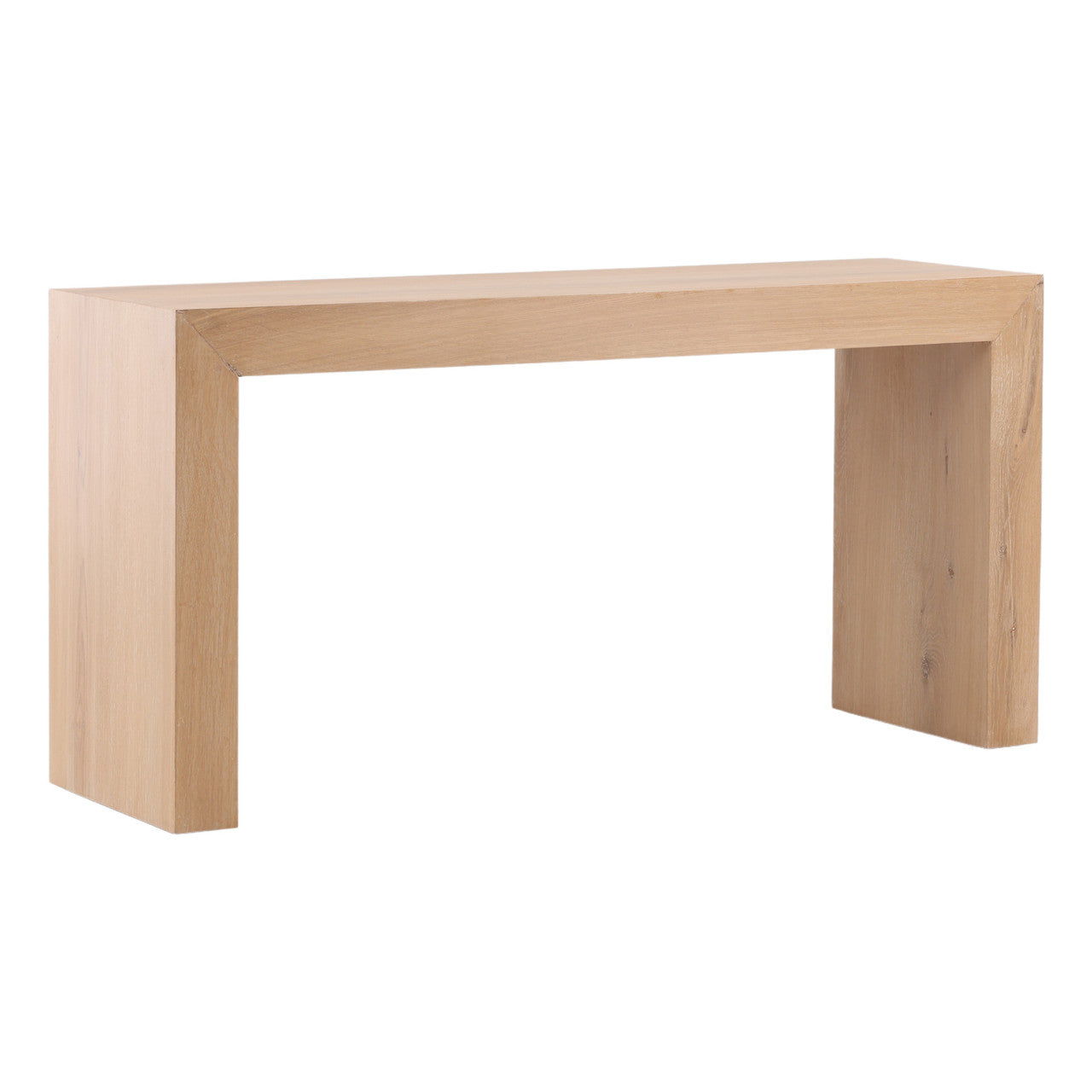 Hooschap 60" Light Natural Oak Wood Console Table
