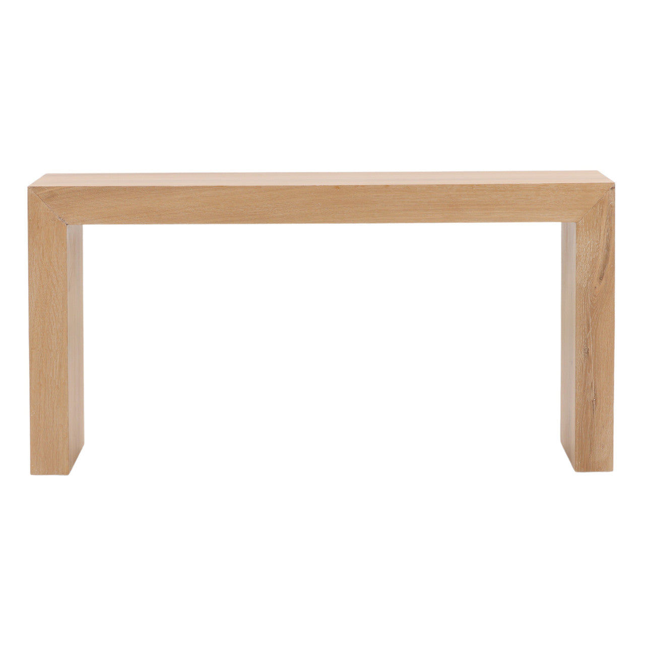 Hooschap 60" Light Natural Oak Wood Console Table