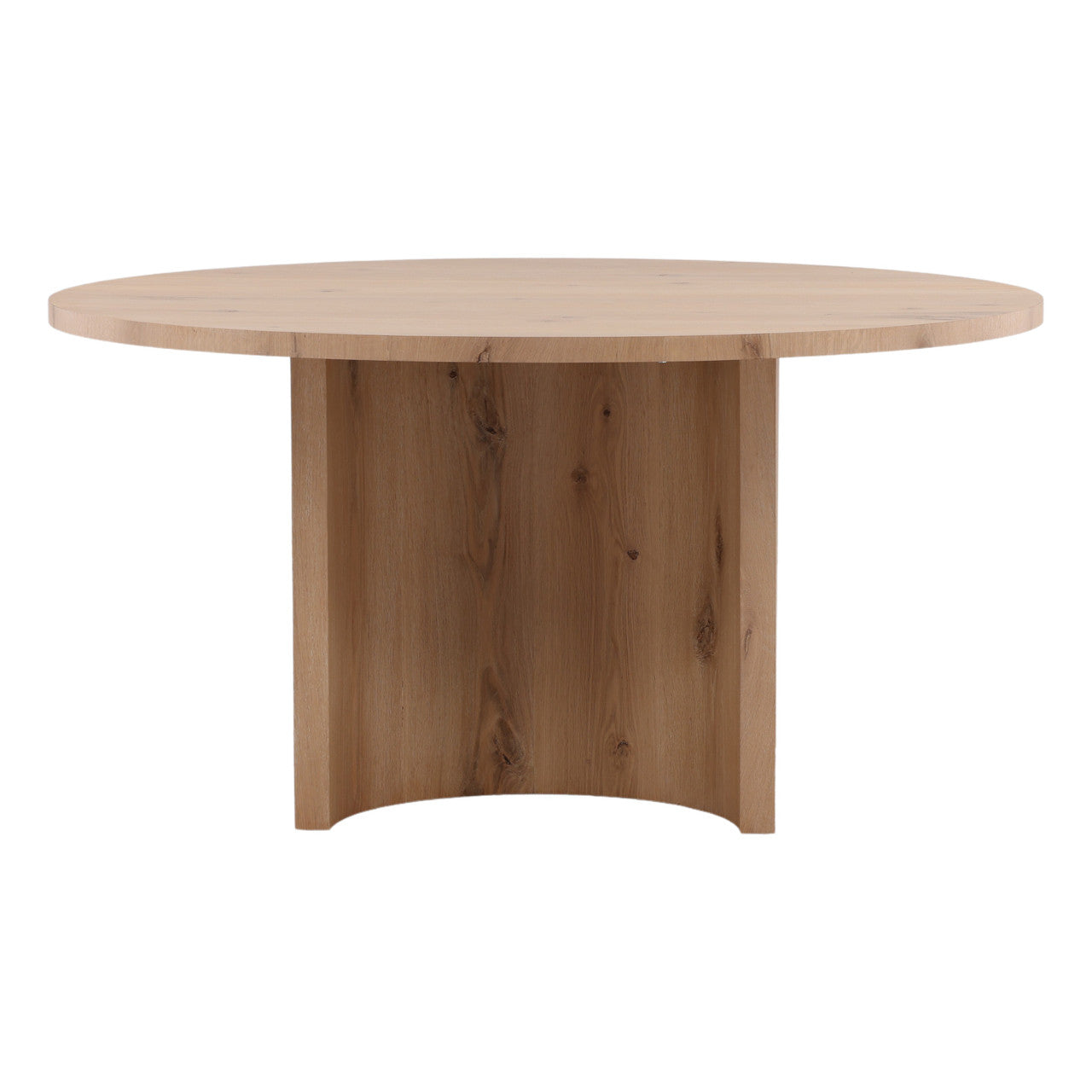 Pia 60" Round Light Natural Oak Wood Dining Table