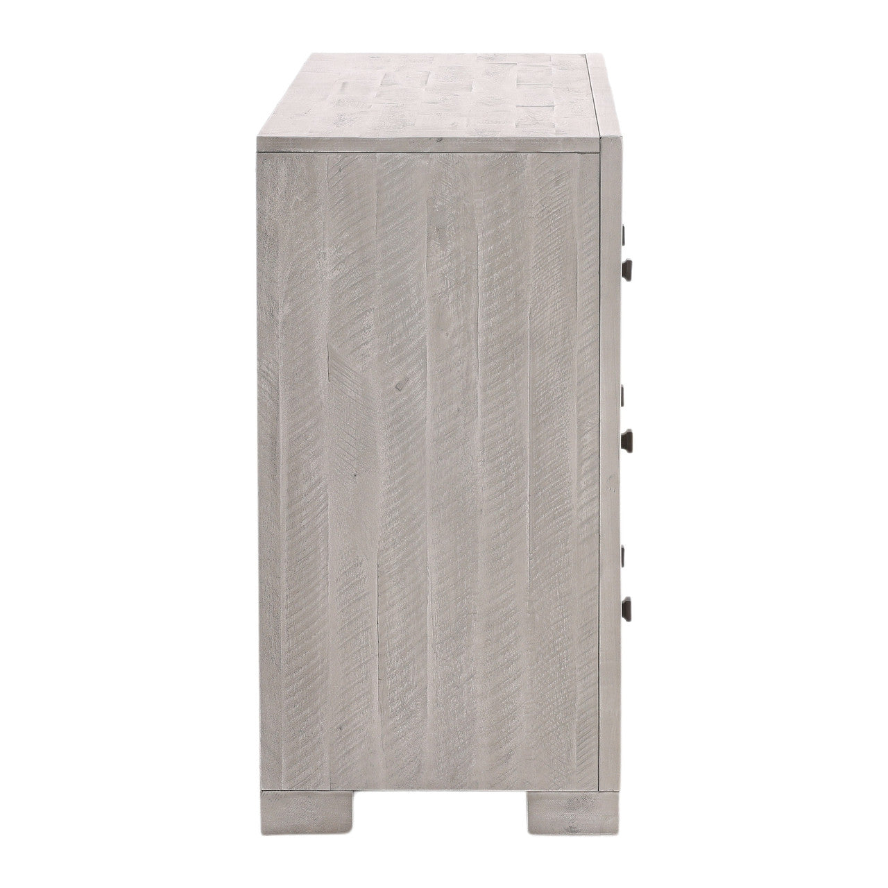 Andre Solid Acacia Wood 6 Drawer Double Dresser in Gray wash
