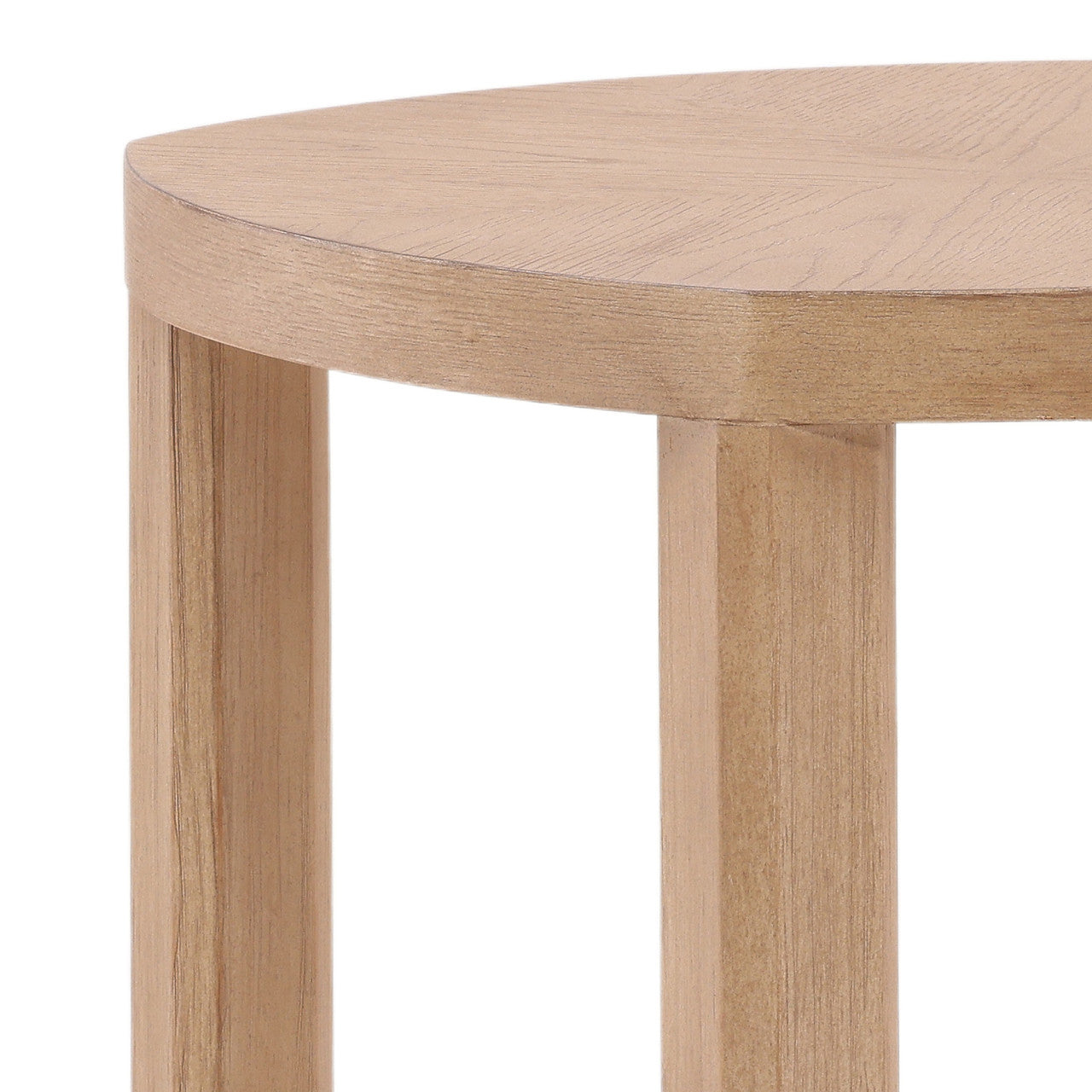 Cassie Pine Wood End Table Natural Oak Veneer