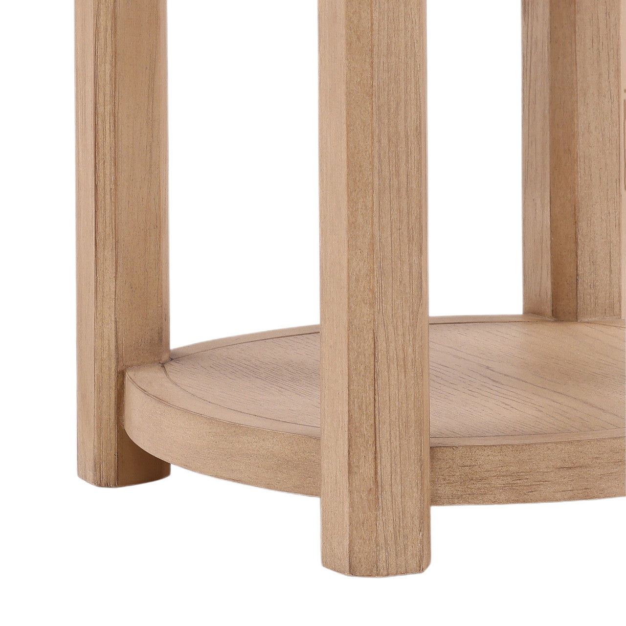 Cassie Pine Wood End Table Natural Oak Veneer