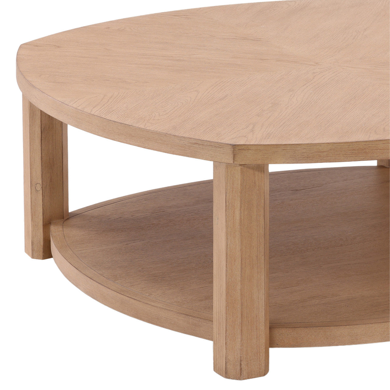 Cassie Pine Wood Coffee Table Natural Oak Veneer