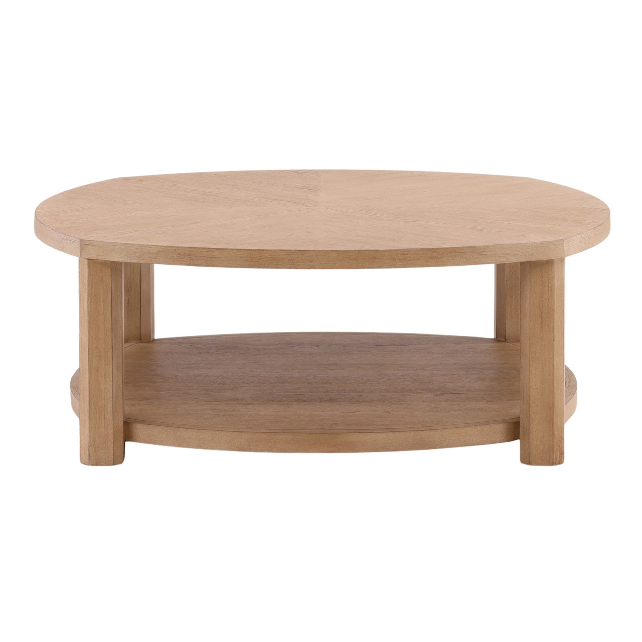 Cassie Pine Wood Coffee Table Natural Oak Veneer
