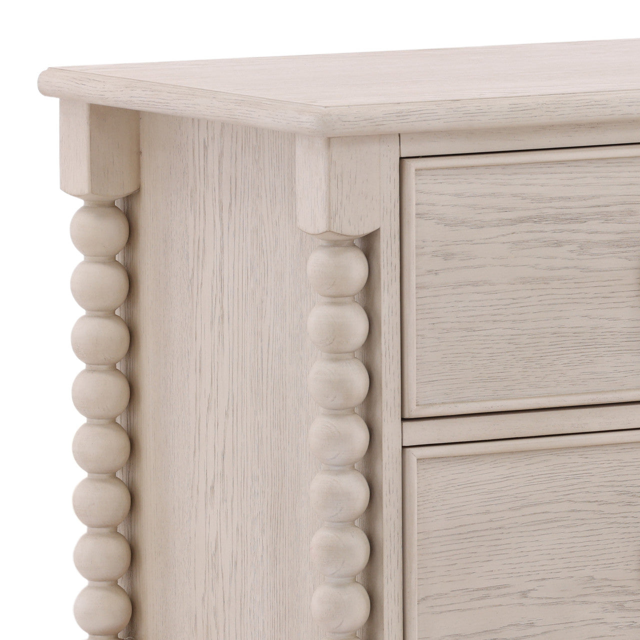 Ulti Rubberwood Nightstand In Whitewashed Oak