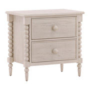 Ulti Rubberwood Nightstand In Whitewashed Oak