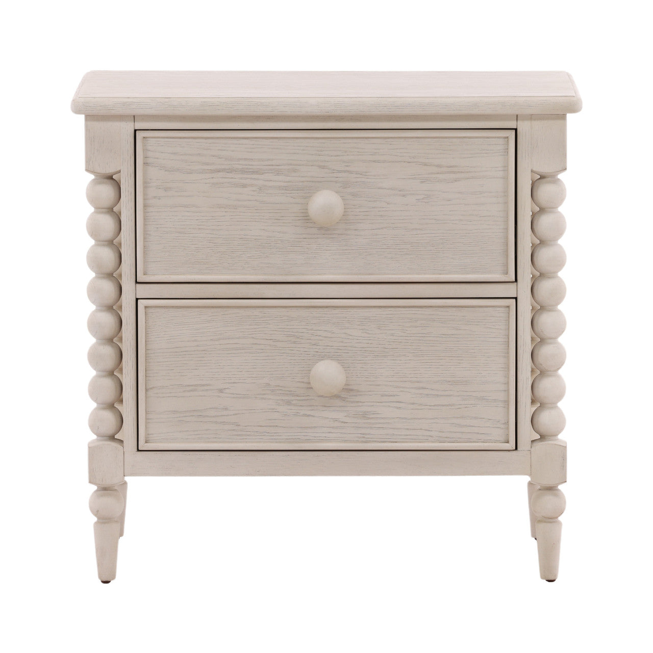 Ulti Rubberwood Nightstand In Whitewashed Oak