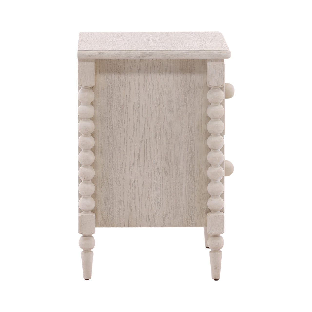 Ulti Rubberwood Nightstand In Whitewashed Oak
