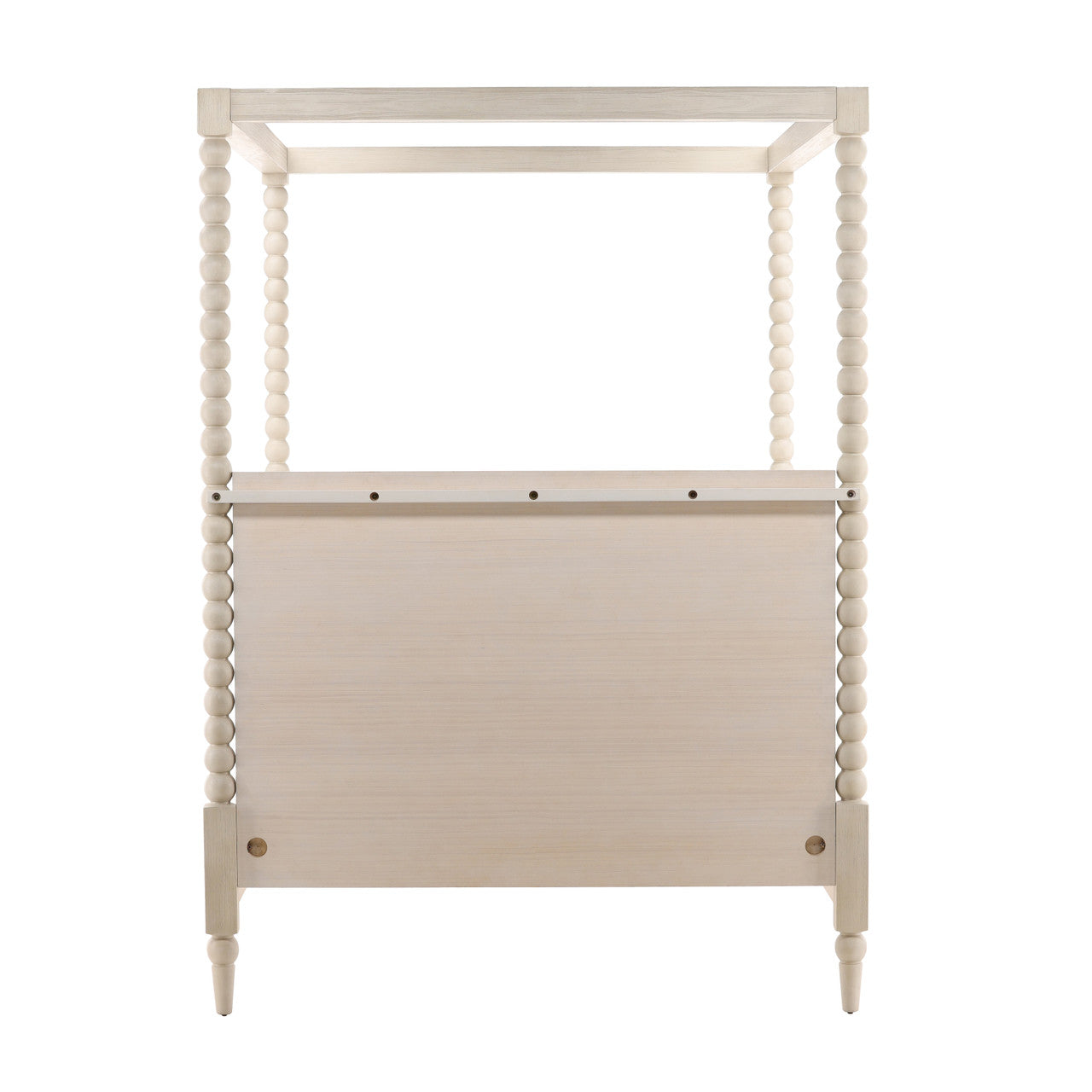 Ulti Rubberwood Queen Canopy Bed In Whitewashed Oak