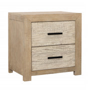 Niva Solid Pine Wood Nightstand in Light Warm Wash Finish