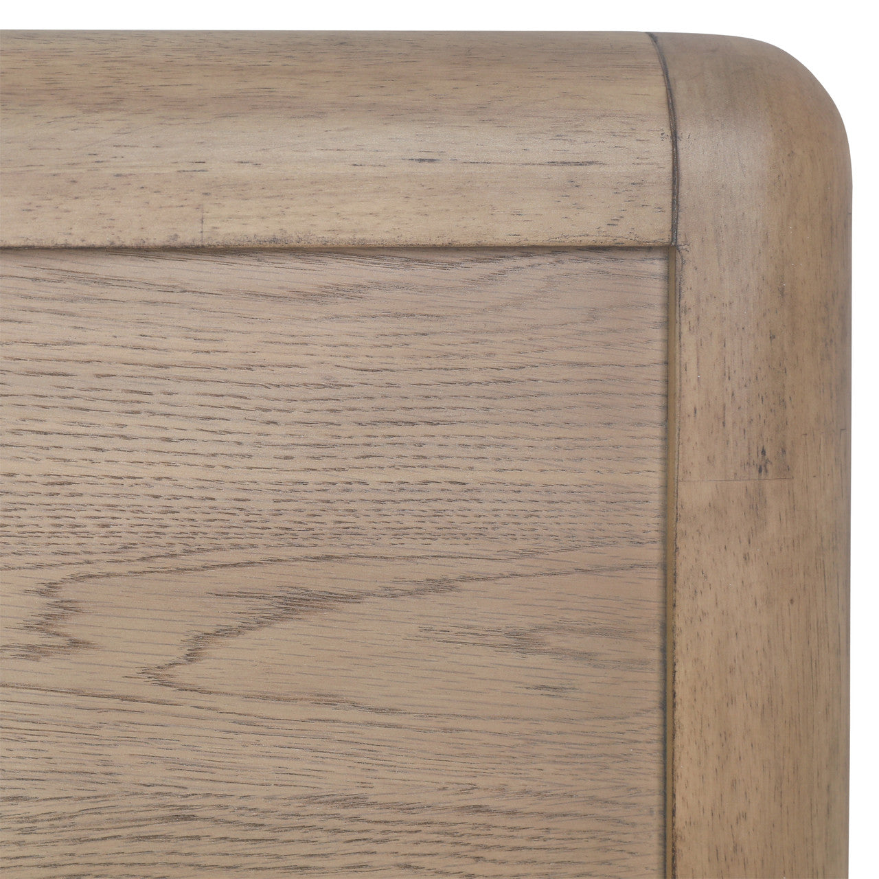 Franco Rubberwood Eastern King Bed in  Natural Oak Veneer