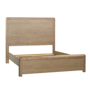Franco Rubberwood Queen Bed in  Natural Oak Veneer