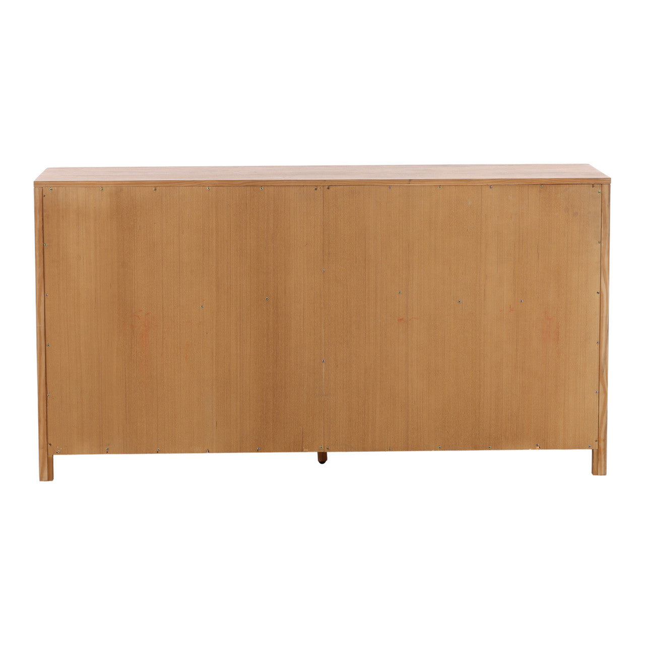 Dani Pine Wood 6 Drawer Double Dresser in Light Warm Wash Finish