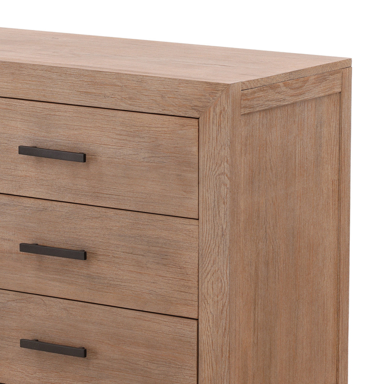 Dani Pine Wood 6 Drawer Double Dresser in Light Warm Wash Finish