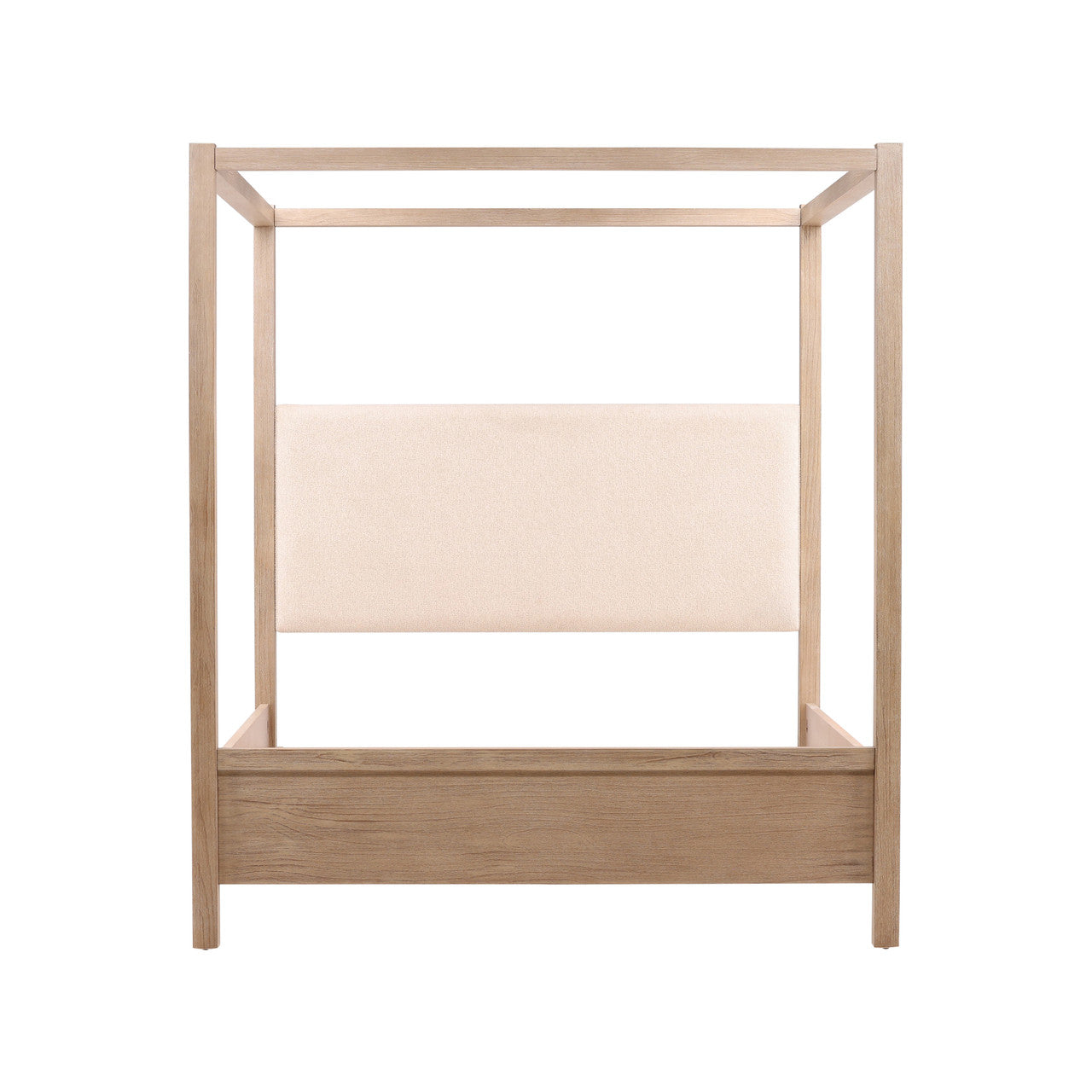 Dani Pine Wood King Canopy Bed in Light Warm Wash Finish