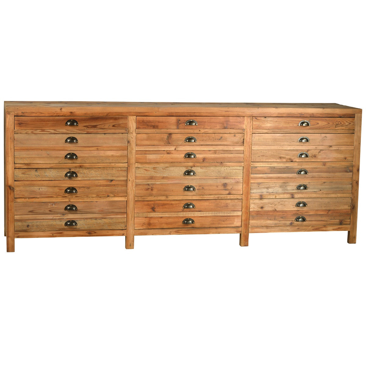 Salvaged Wood 12 Drawer Sideboard