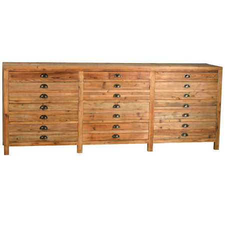 Salvaged 12 Drawer Sideboard