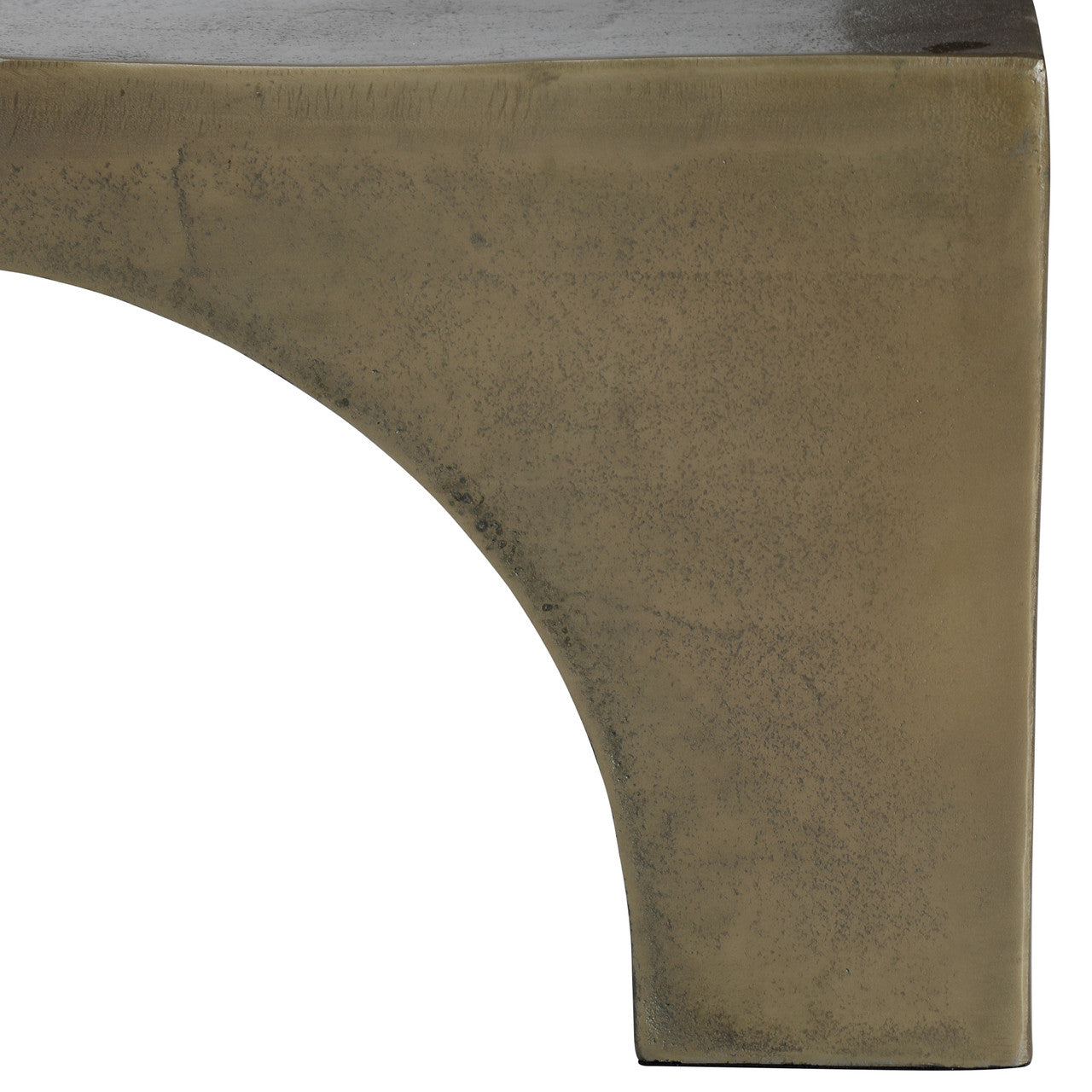 Morris Aluminum Coffee Table in Antique Brass