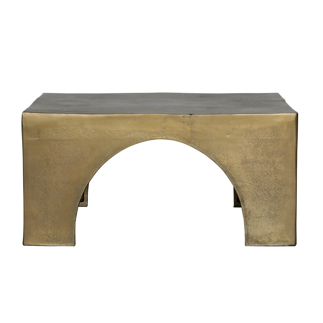 Morris Aluminum Coffee Table in Antique Brass