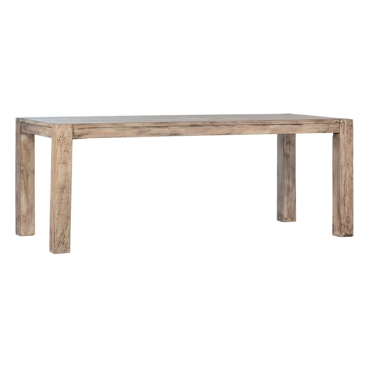 Harrison Reclaimed Pine Wood Coffee Table in Warm Wash Finish