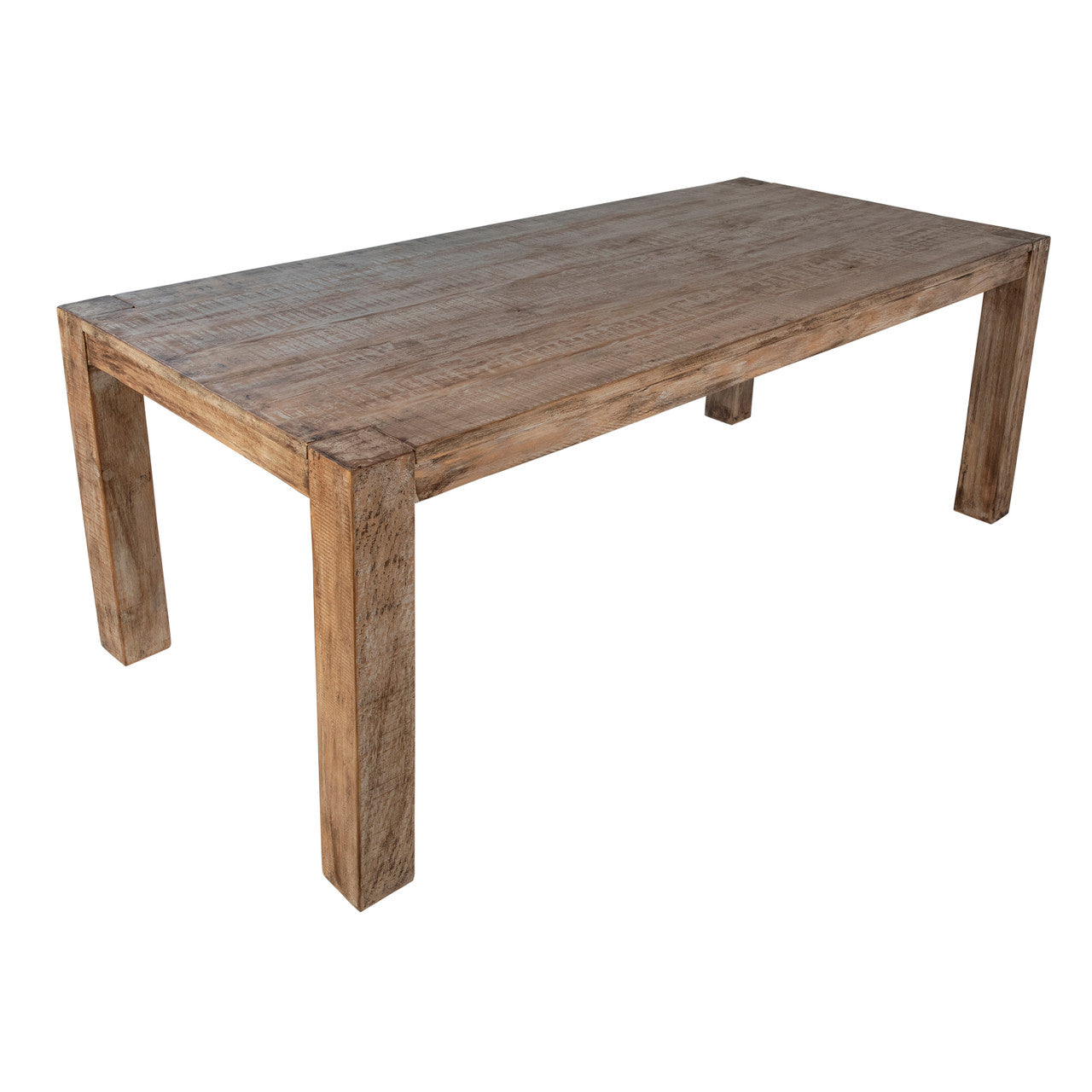Harrison Reclaimed Pine Wood Coffee Table in Warm Wash Finish