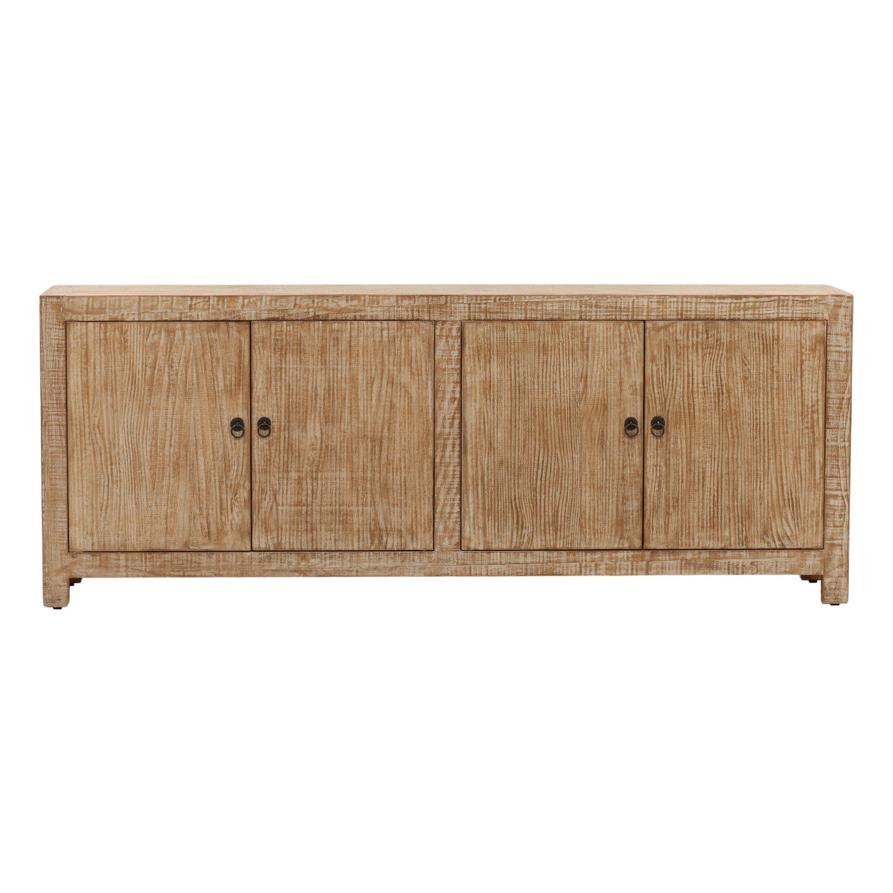 Aleco 87" Natural Reclaimed Pine Wood Sideboard