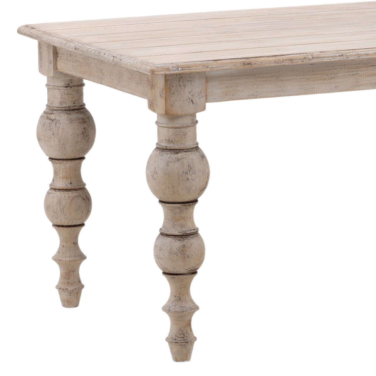 Kramer 84" Reclaimed Pine Wood Dinner Table in Antique Finish