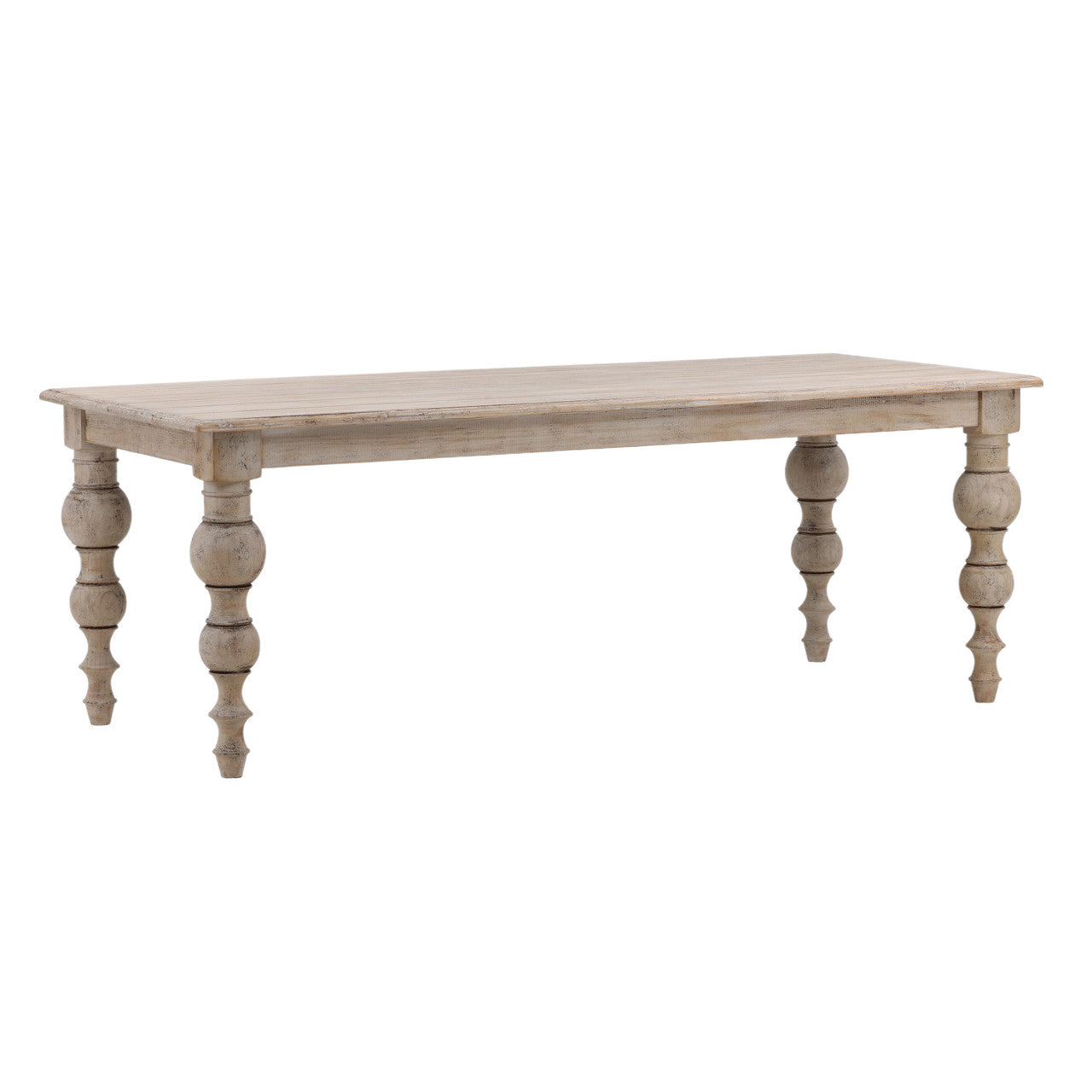 Kramer 84" Reclaimed Pine Wood Dinner Table in Antique Finish