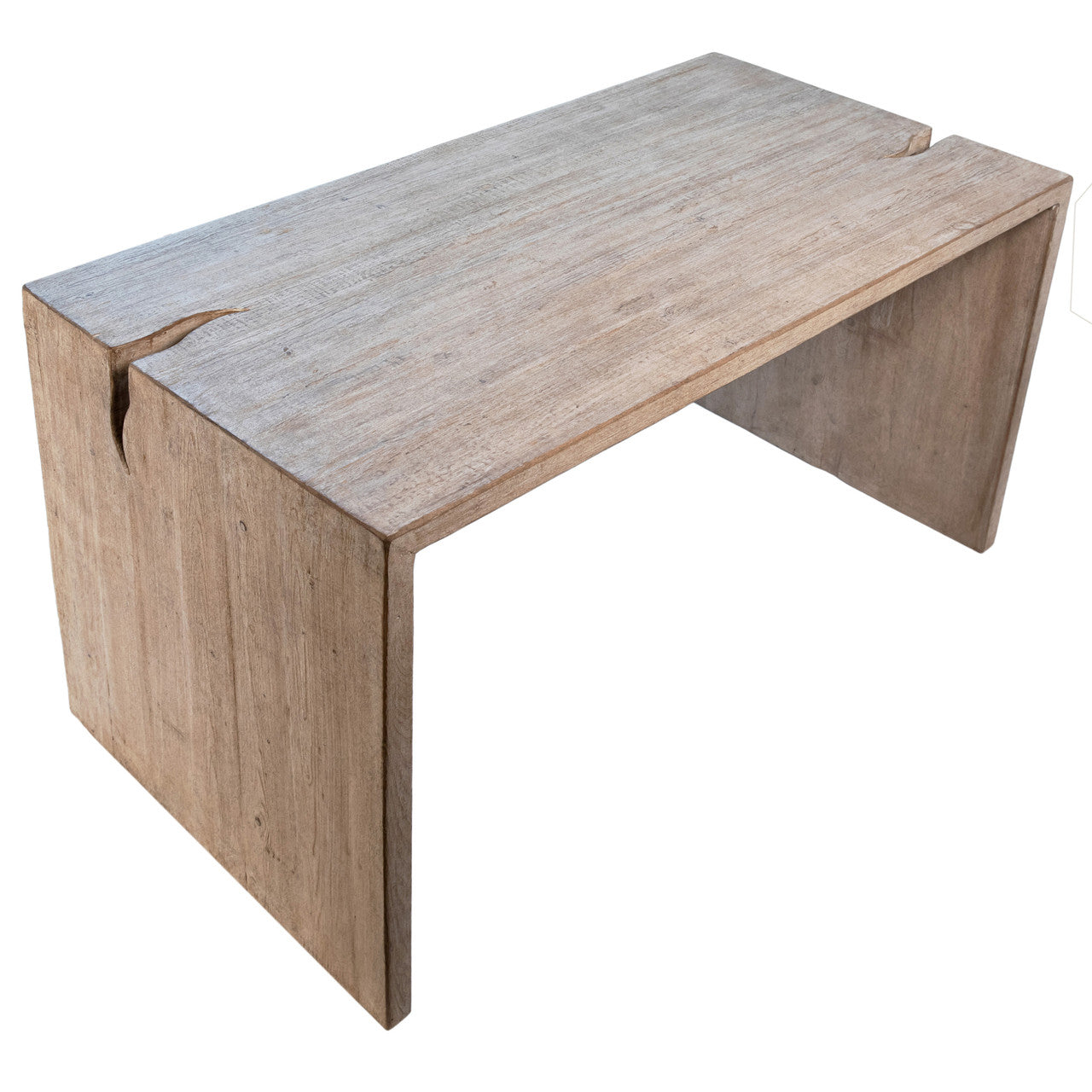 Elliot Reclaimed Pine Wood Desk in a Light Warm Wash Finish