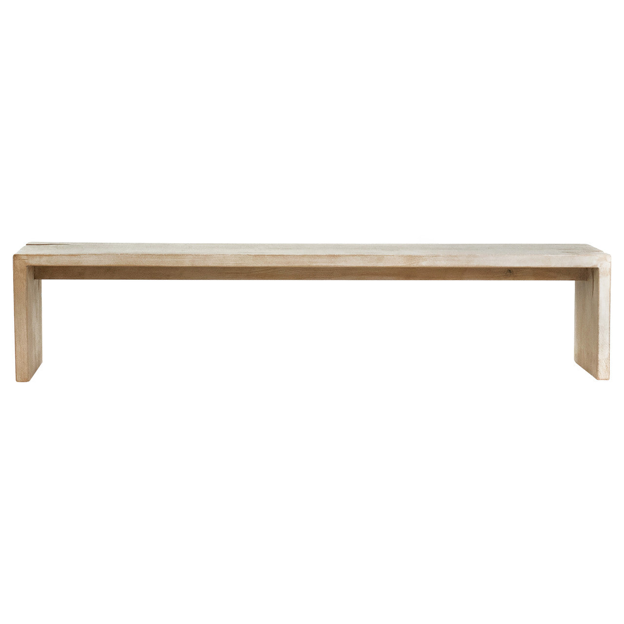 Elliot Reclaimed Pine Wood Bench in a Light Warm Wash Finish