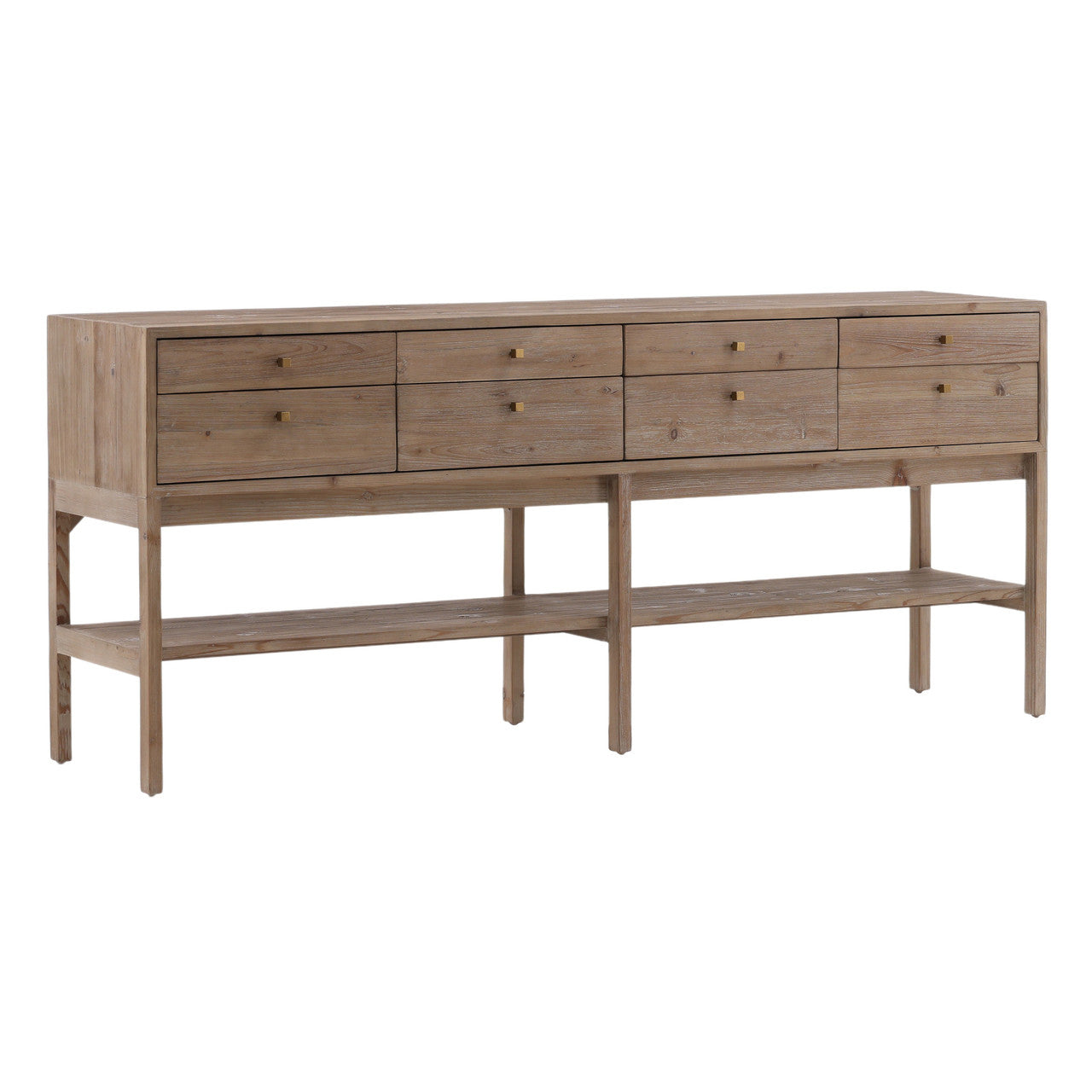 Rory Reclaimed Pine Wood Console Table in Brown