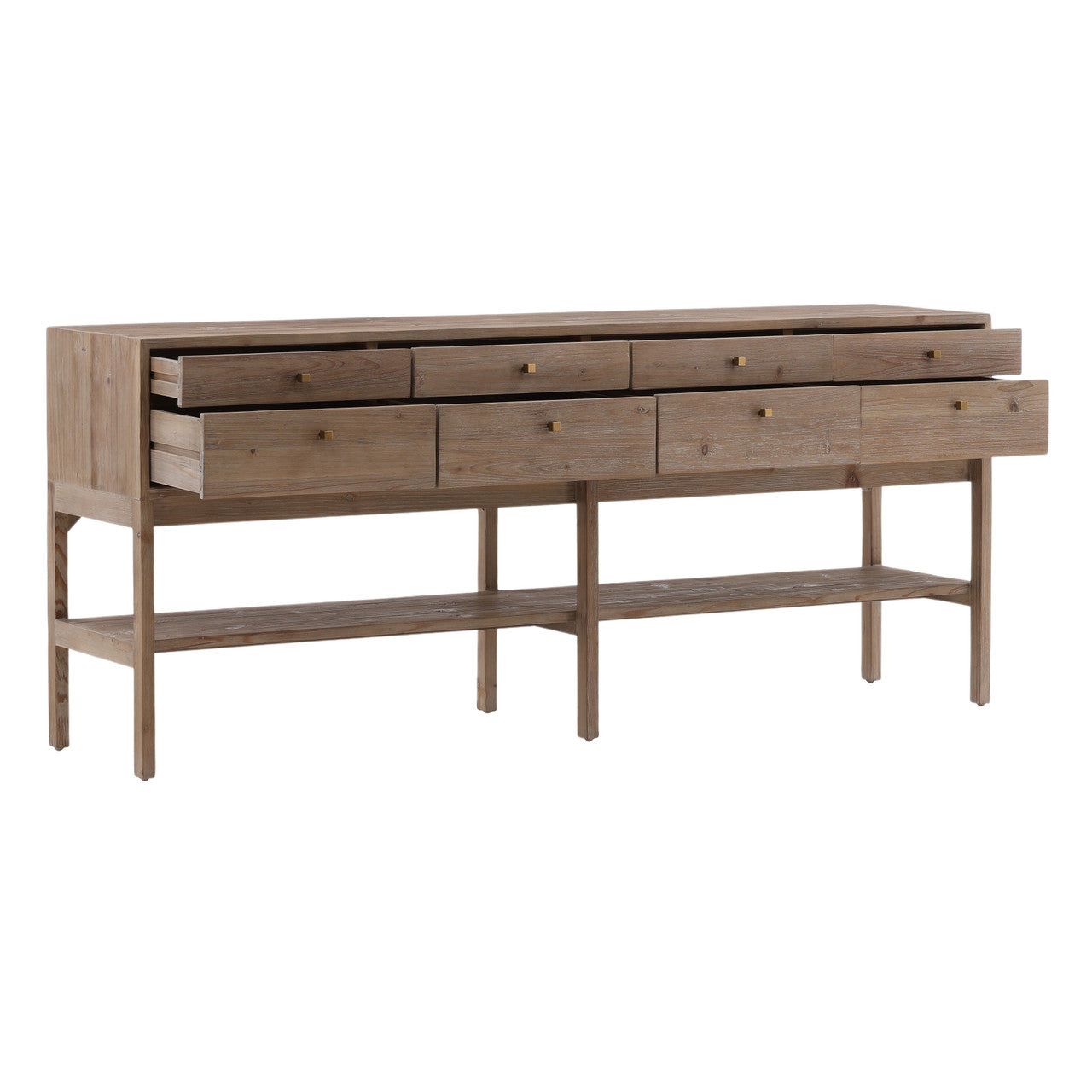Rory Reclaimed Pine Wood Console Table in Brown