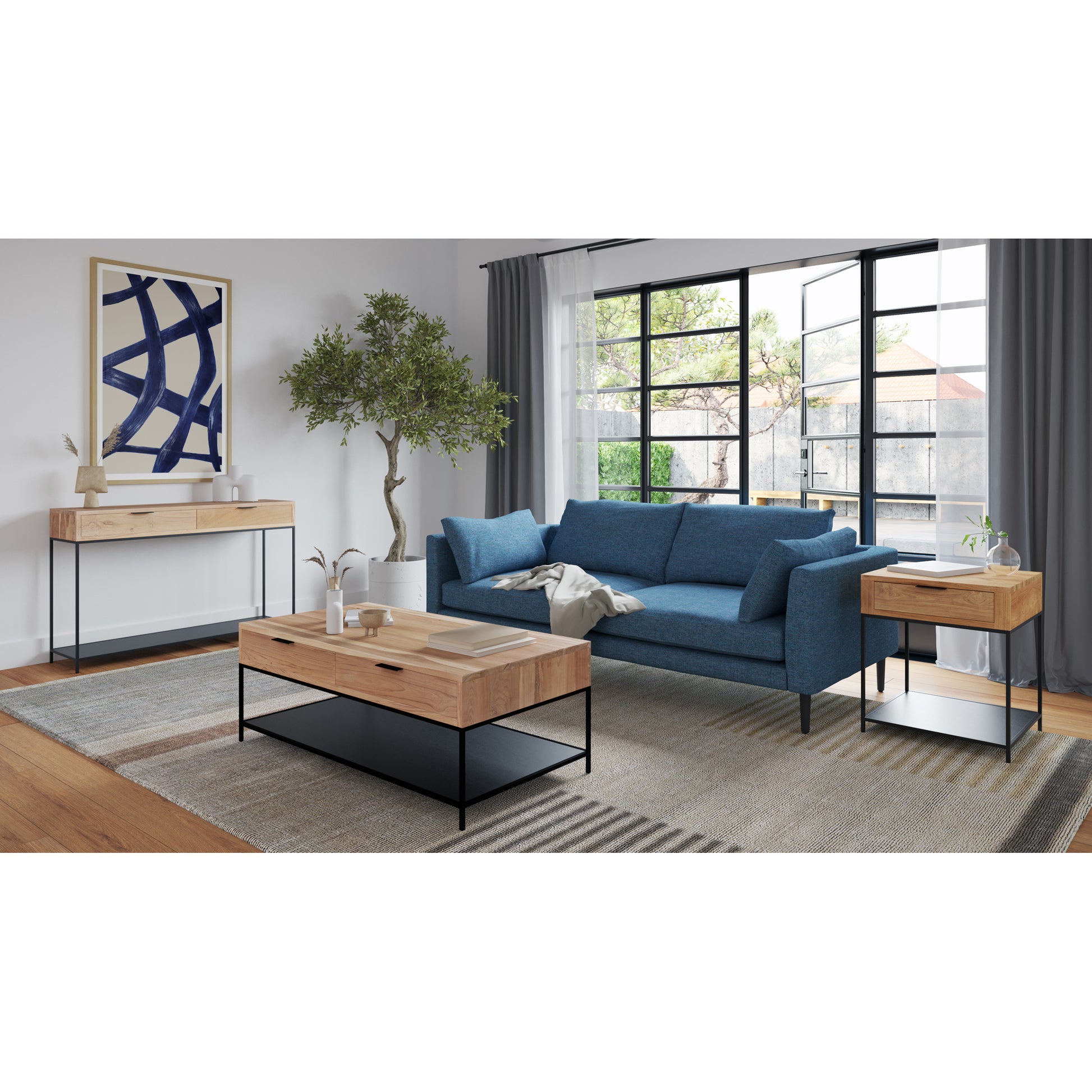 Joliet Side Table Natural by Moe's Home Collection - view 7