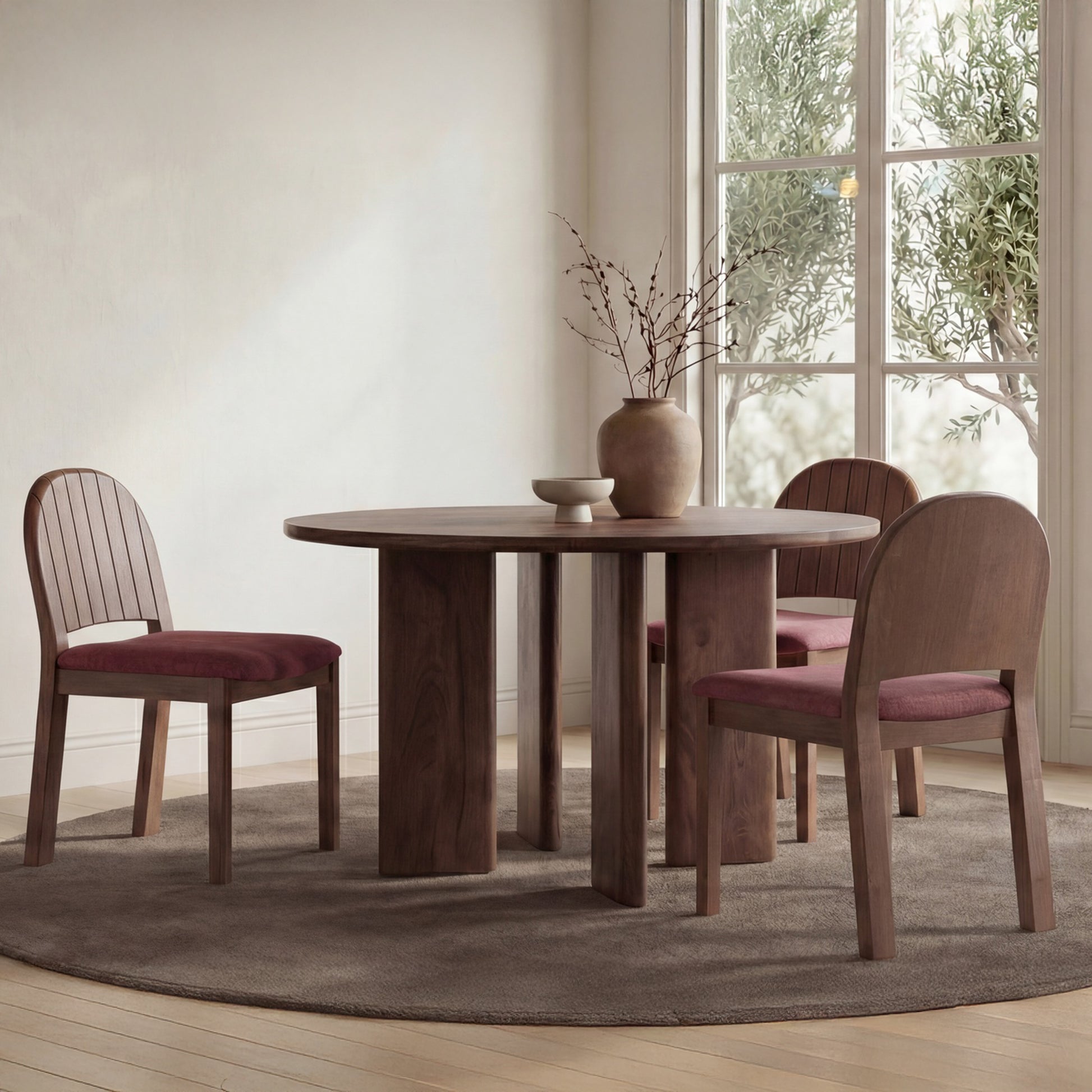 Lia Round Dining Table Dark Brown by Moe's Home Collection - view 2