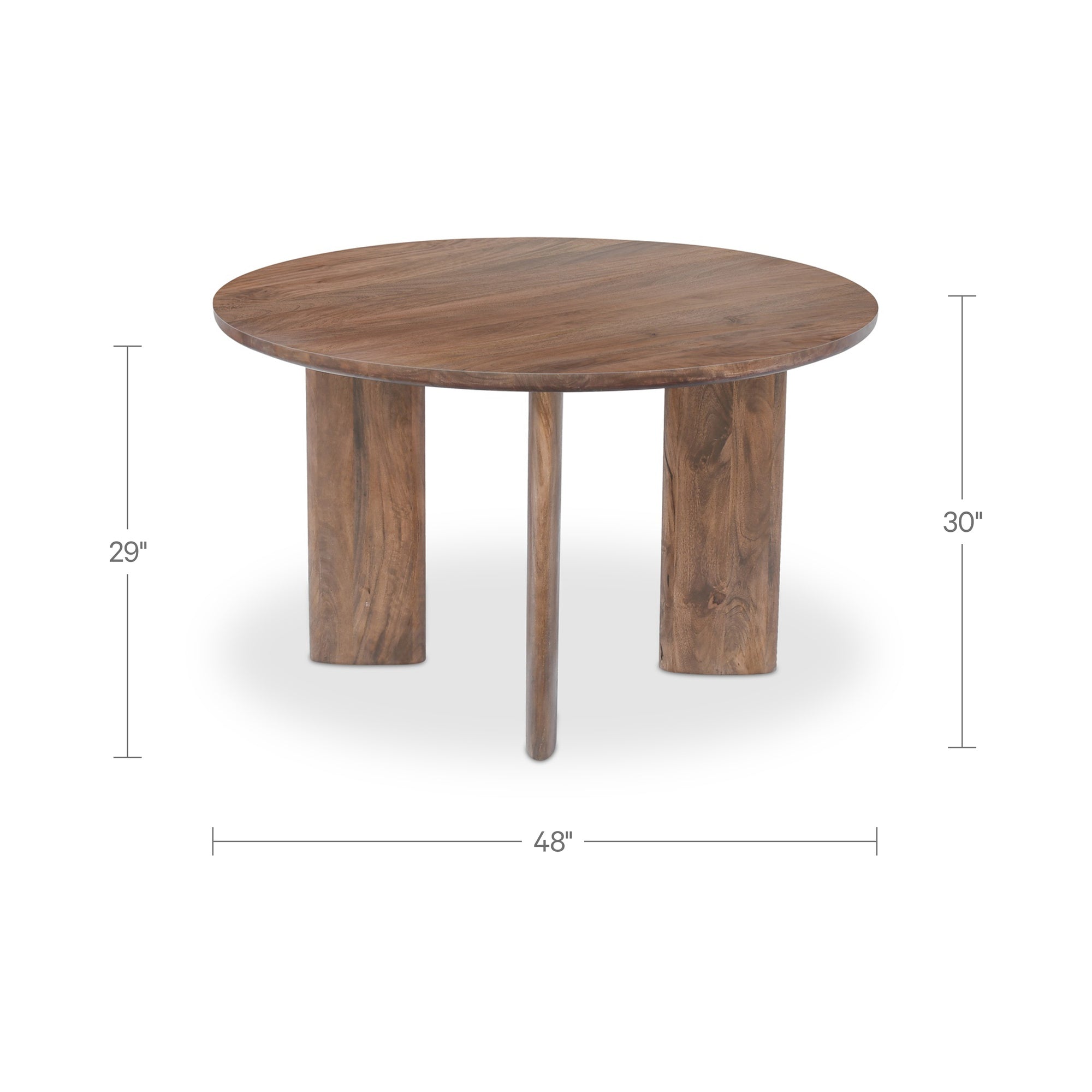 Lia Round Dining Table Dark Brown by Moe's Home Collection - view 3