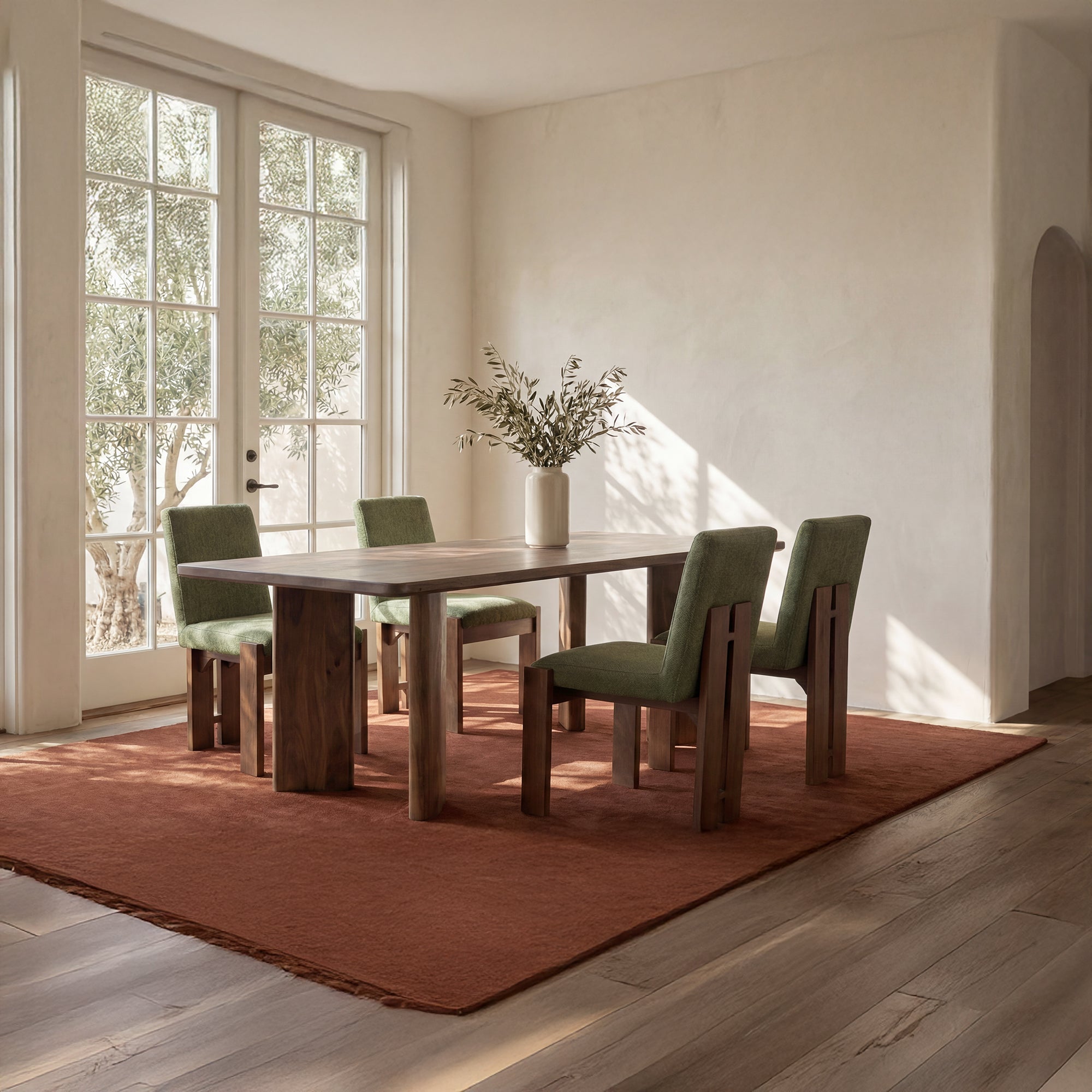Lia Rectangular Dining Table Dark Brown by Moe's Home Collection - view 2