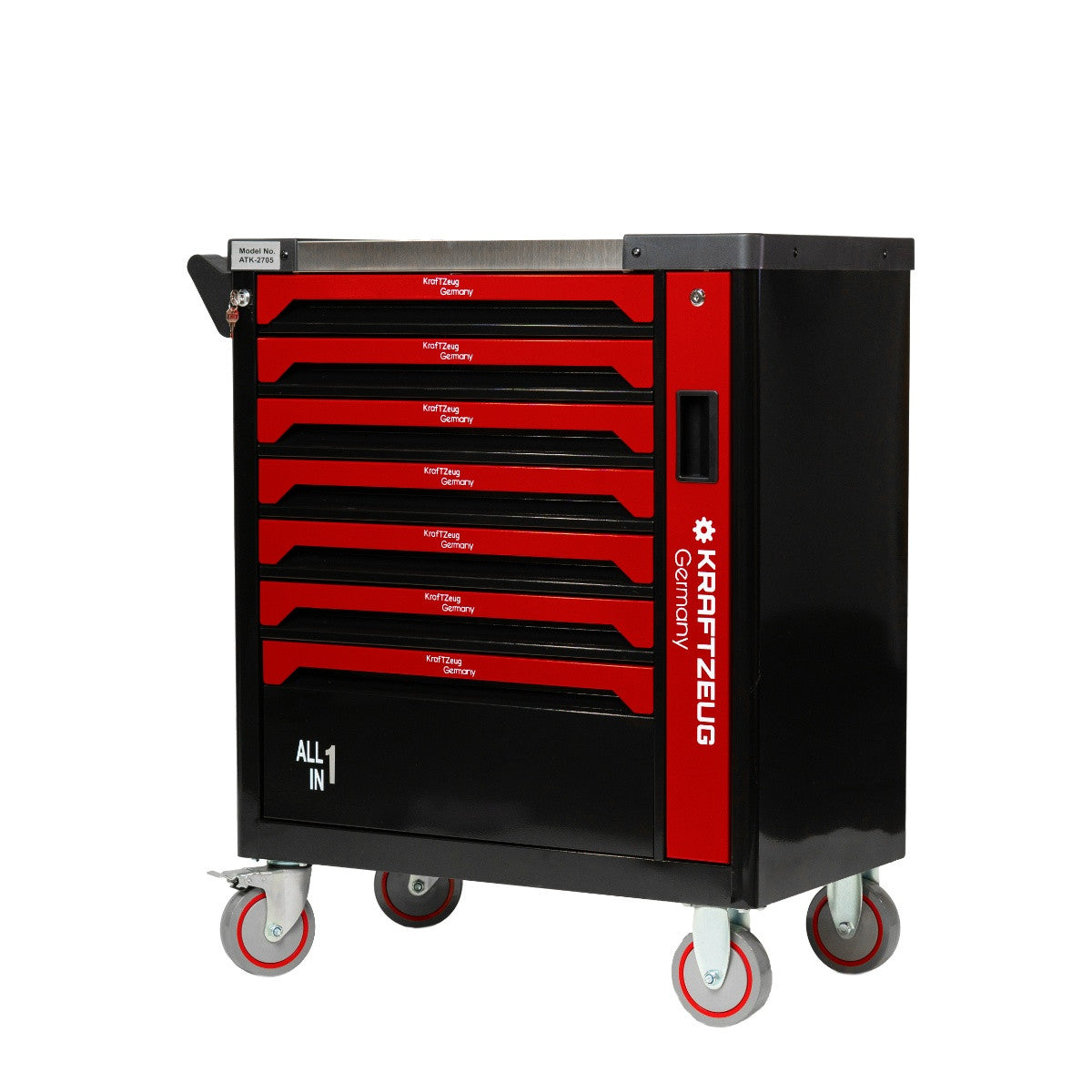 251 Piece Tool Cabinet Complete With Tools, 8 Drawer Red Tool Chest