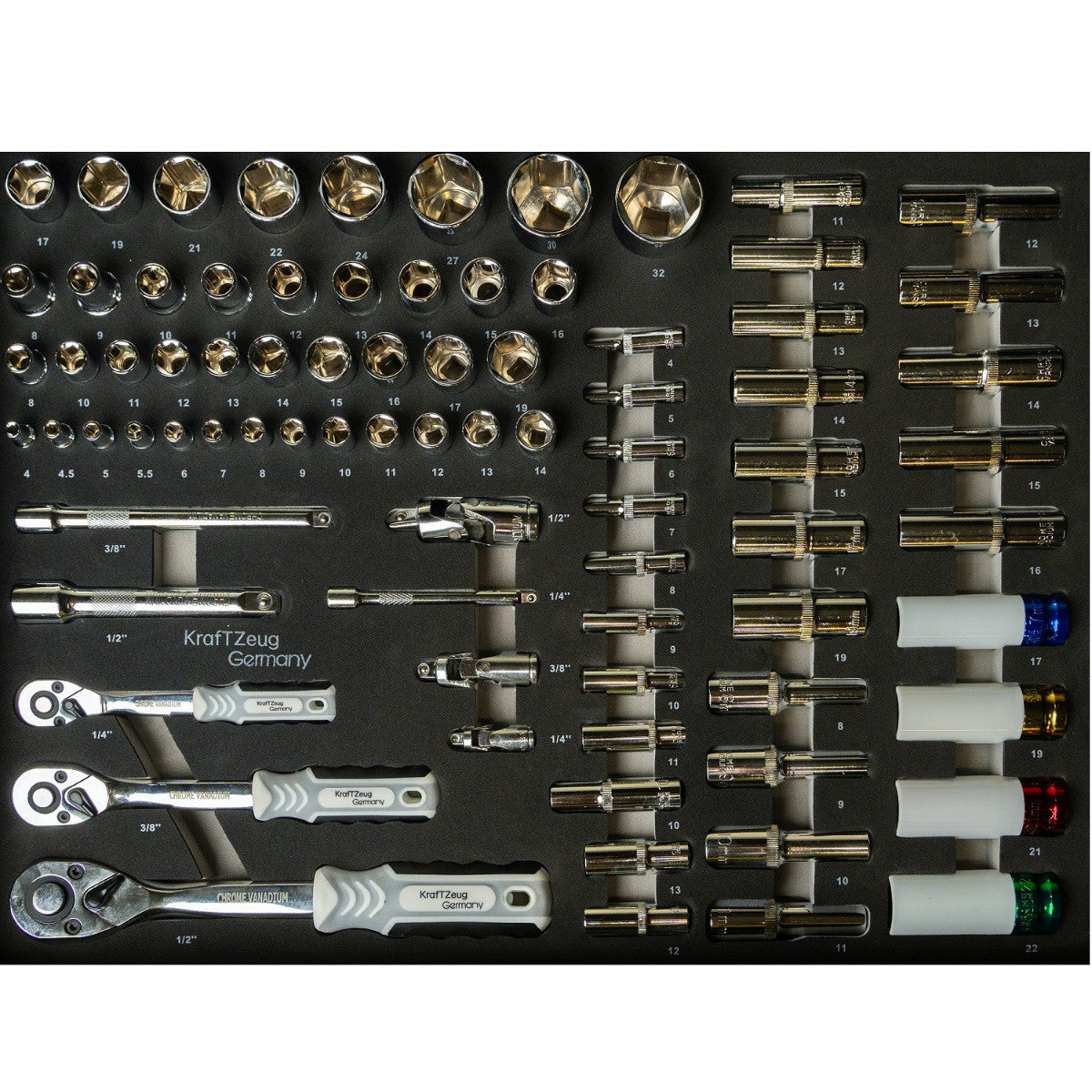 251 Piece Tool Cabinet Complete With Tools, 8 Drawers Tool Chest