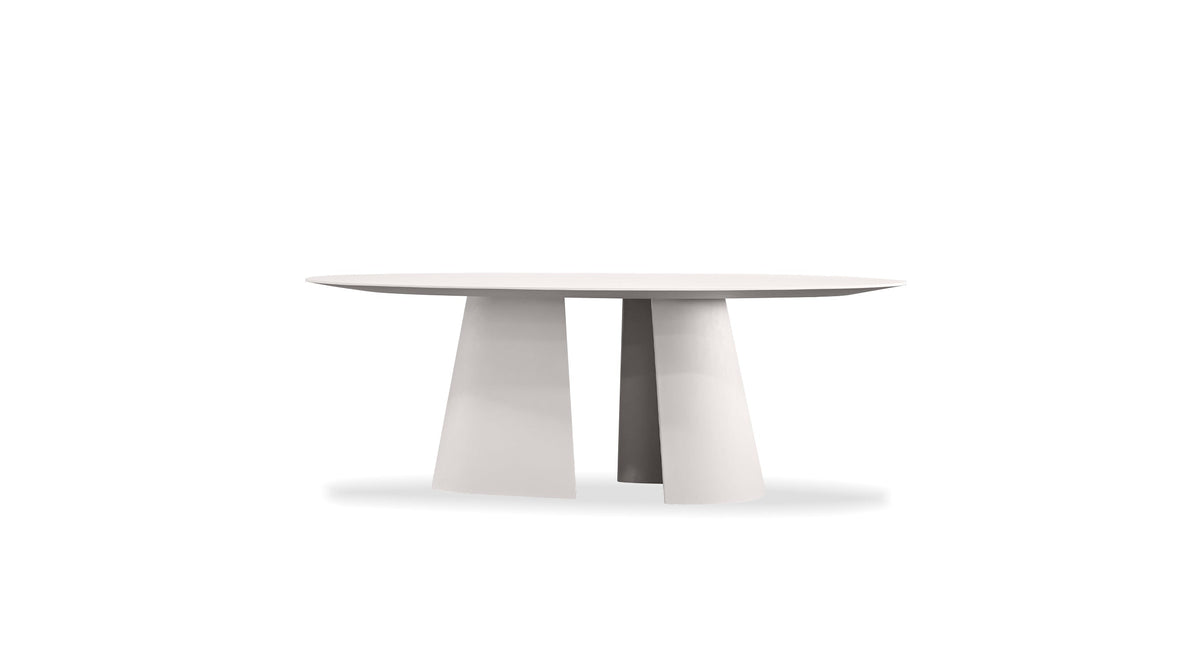 Tumuli 87-Inch Tapioca Oval Indoor Outdoor Dining Table by Mobital - exact variant image 1