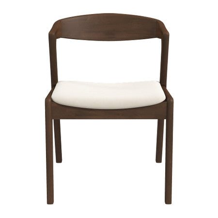 Dakota  Solid Wood Cream Velvet Dining Chair (Set Of 2) - 19"